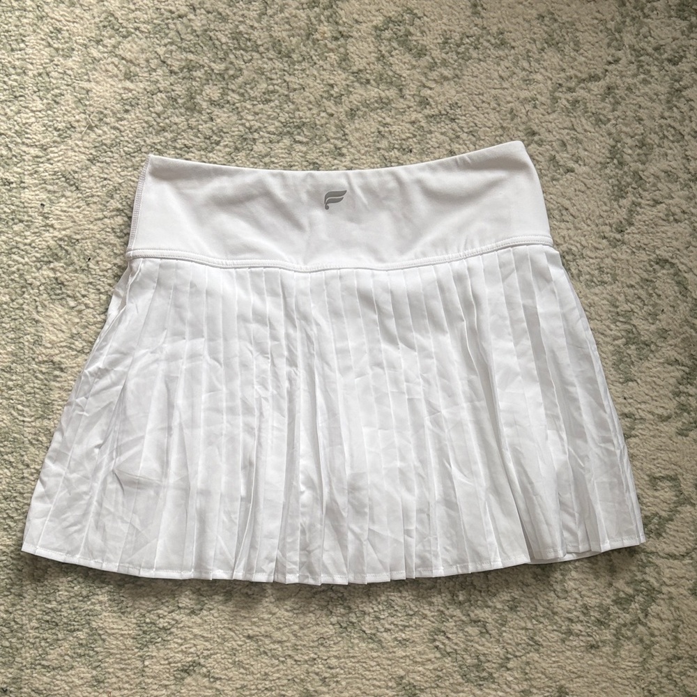 Fabletics White Pleated Tennis Skort